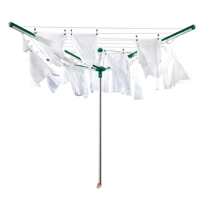 Leifheit Droogmolen Linomatic 500 Deluxe - incl. betonanker en beschermhoes - 50m