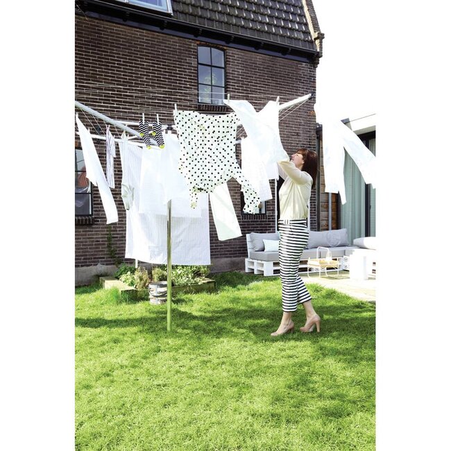 Brabantia Brabantia Droogmolen Topspinner - incl. metalen grondanker en beschermhoes - 50m
