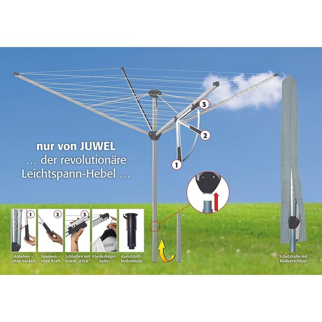 Juwel Juwel Droogmolen Novastar 500 Compact -  45 meter - Inclusief Betonanker