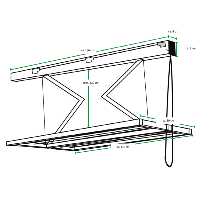 Juwel Juwel Samba 140 - Hangend droogrek - 13.7 meter