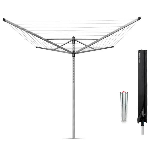 Brabantia Droogmolen Lift-O-Matic - inclusief metalen grondanker - 50meter drooglengte