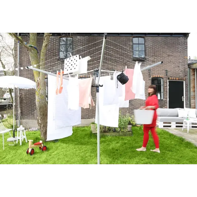 Brabantia Droogmolen Lift-O-Matic Advance - 50m - incl. grondanker, beschermhoes en wasknijpertasje