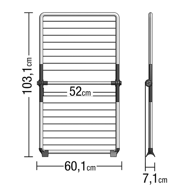 Juwel Juwel SuperDry Wing Droogrek 8.8m drooglengte grijs