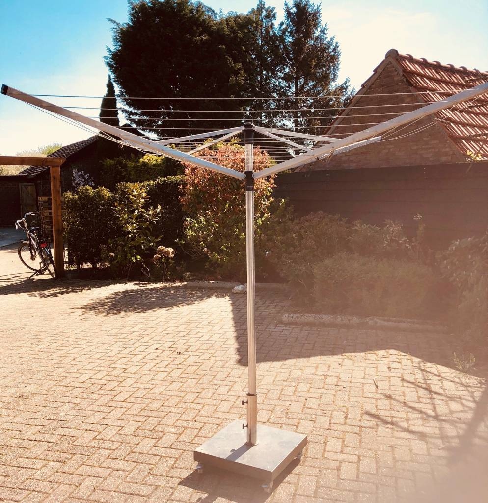 Hoe zwaar moet een droogmolen voet zijn?