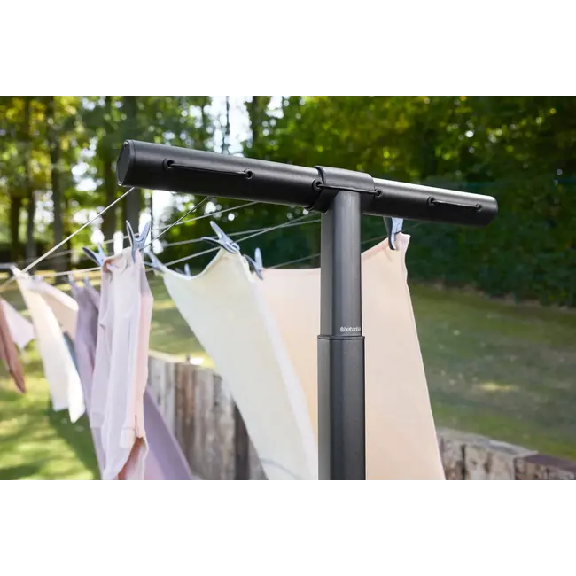 Brabantia Brabantia HangOut drooglijnen met palen 50m - Zwart