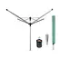 Brabantia Brabantia Droogmolen Lift-O-Matic Advance - 50m - incl. grondanker, beschermhoes en wasknijpertasje