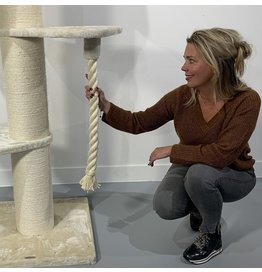 Driehoekige Ligplaats mét speeltouw Creme (RHR0424)