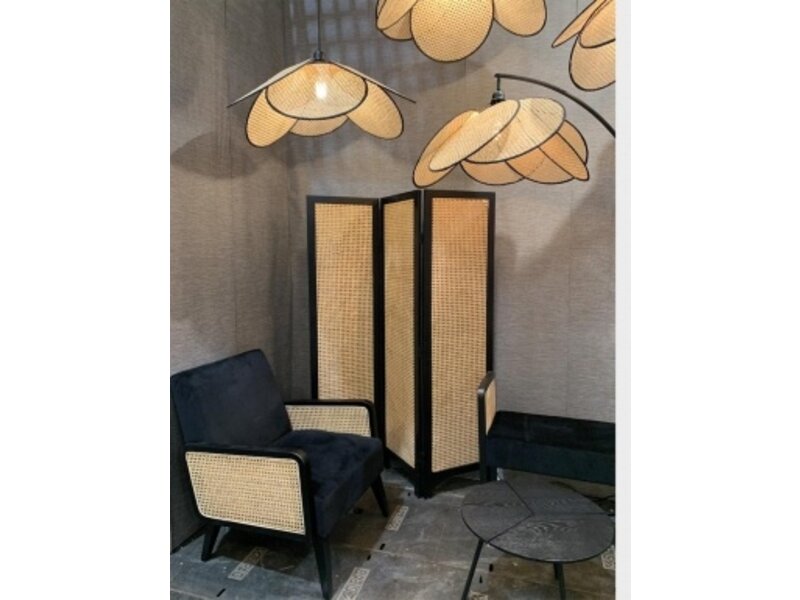 OPJET OPJET Hanglamp Evasion Riet Zwart Groot