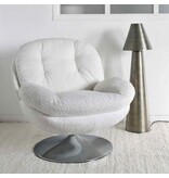 OPJET OPJET Draaifauteuil Nuage Wit Bouclecloth