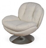 OPJET OPJET Draaifauteuil Nuage Wit Bouclecloth