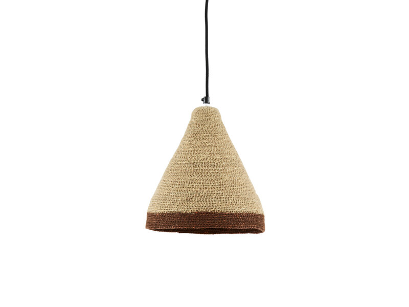 Light & Living Hanglamp Ø19x20 cm BRESCIA crème+donkerbruin