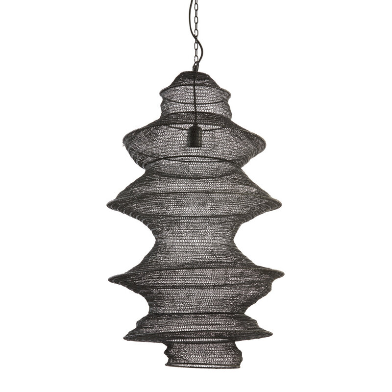 Light & Living Hanging lamp 48x82 cm NAKISHA matt black