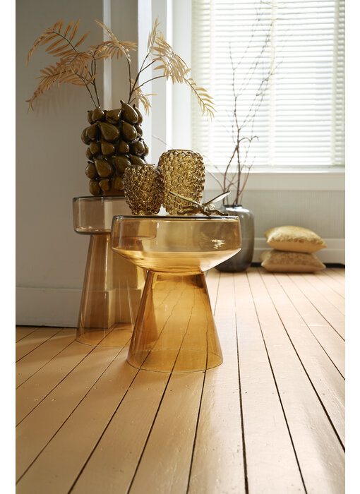 Light & Living Side table 30x50 cm DAKWA glass ocher yellow