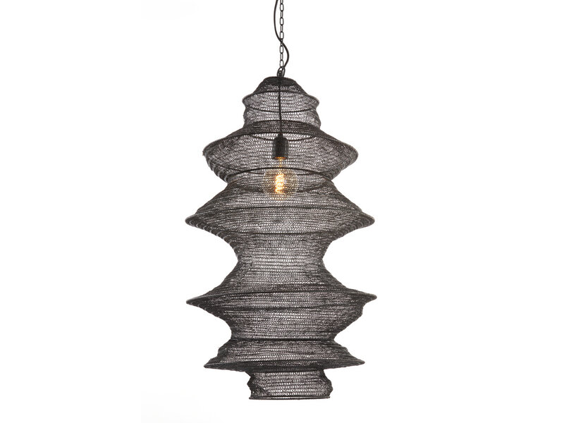 Light & Living Hanging lamp 48x82 cm NAKISHA matt black