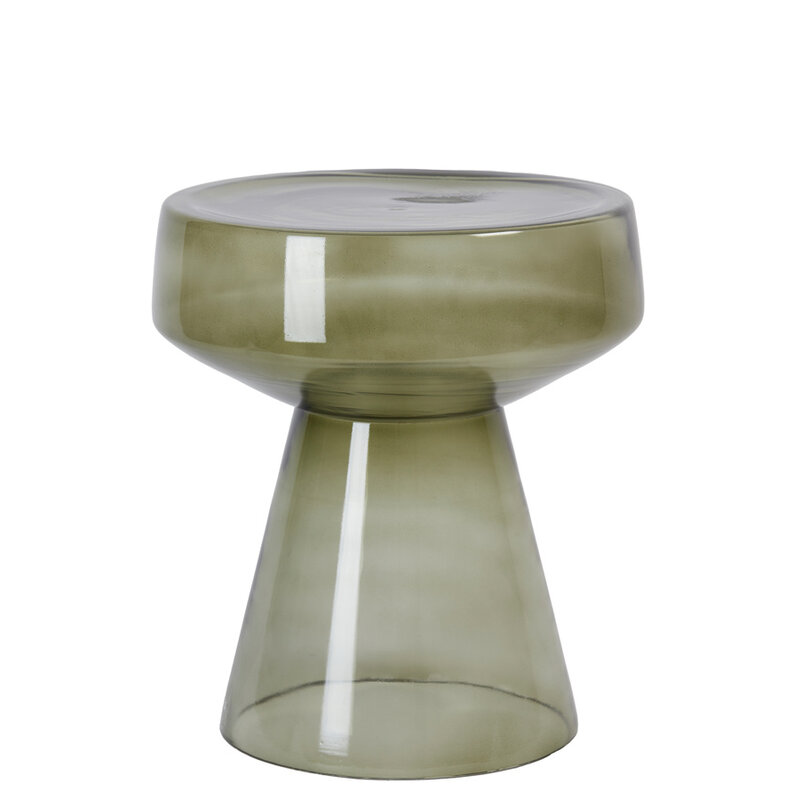 Light & Living Side table 37x44 cm DAKWA glass grey green