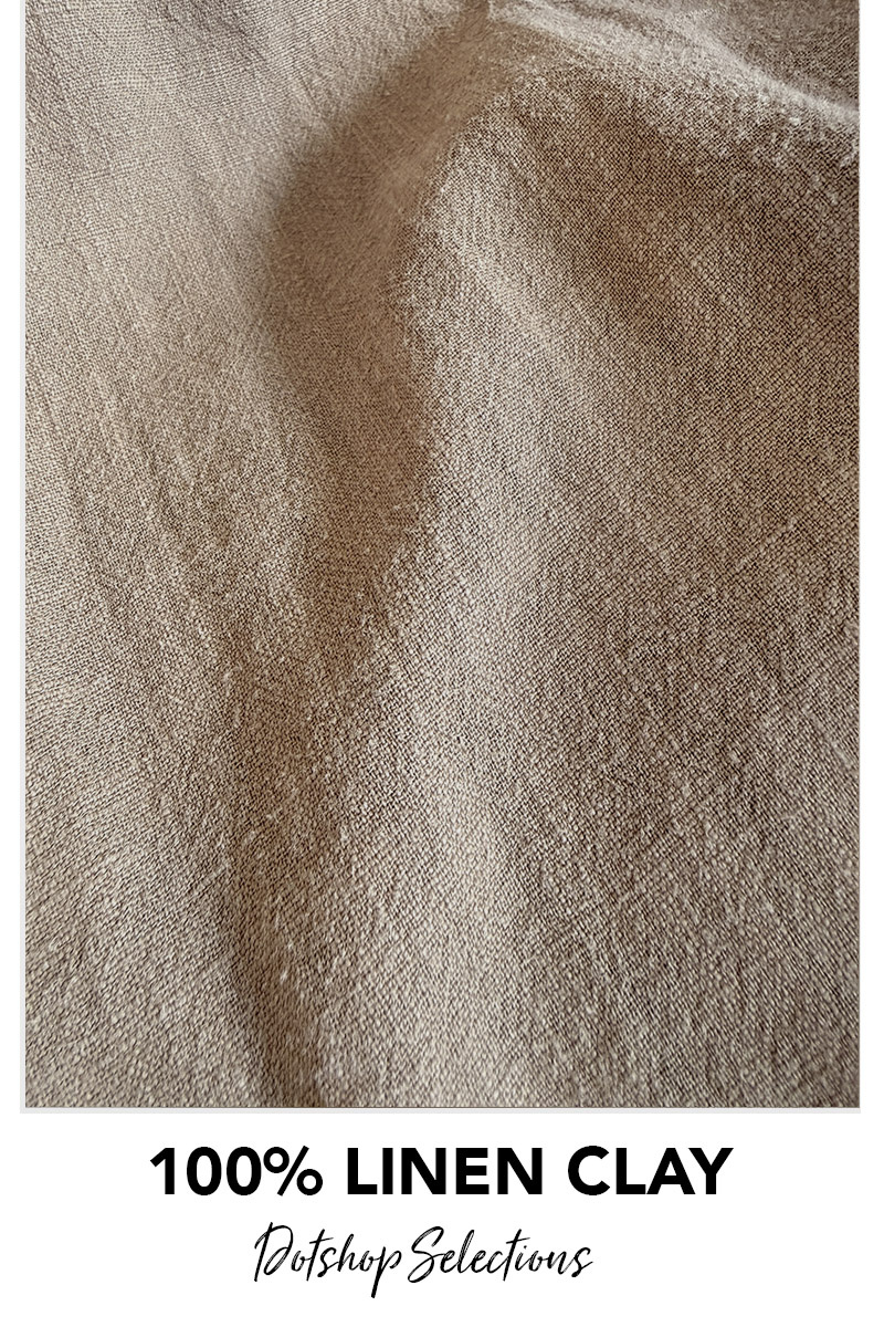 DOTshop slecetions linnen gordijnstof Clay