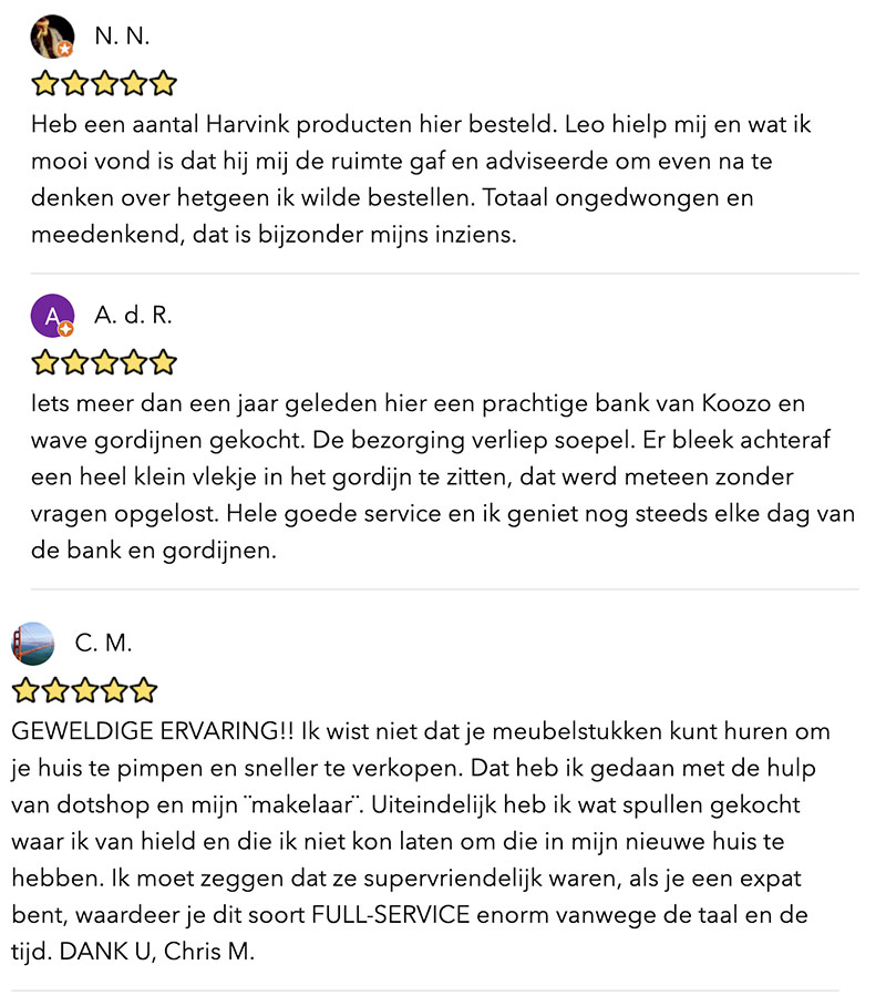 klantenbewoordeling DOTshop _Klantenreviews DOTshop