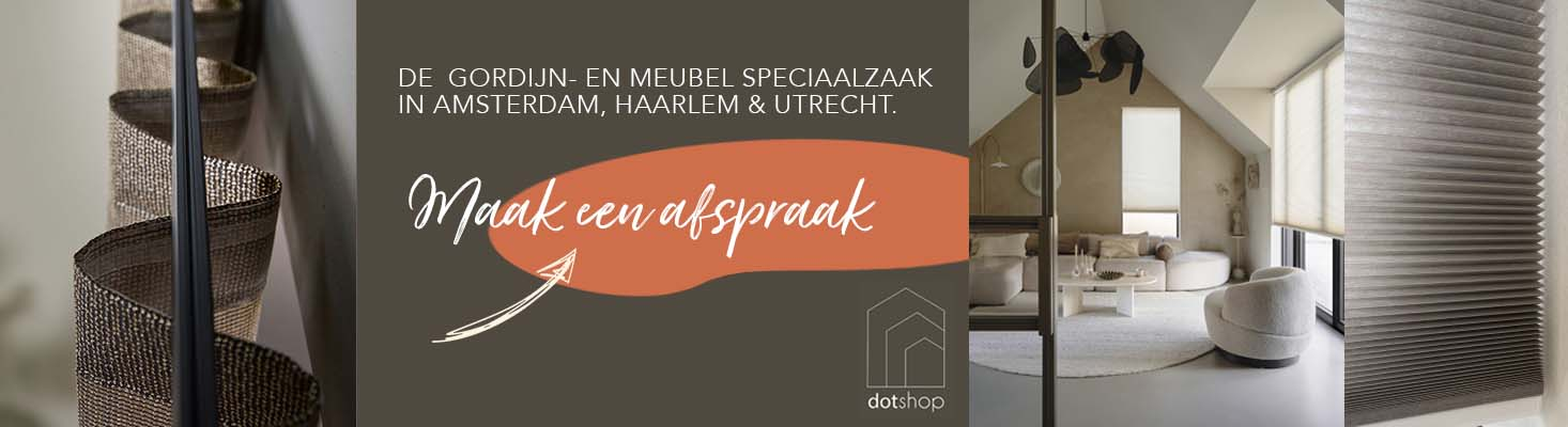 Woonwinkel gespecialiseerd in de raamdecoratie en hoogwaardige meubels. 