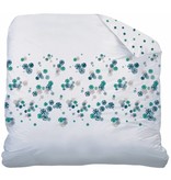 Matt & Rose Dekbedovertrek Fleurs graphiques Navy, emerald 240x220cm