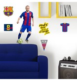 FC Barcelona Iniesta - Muursticker - 70 x 50 cm - Multi