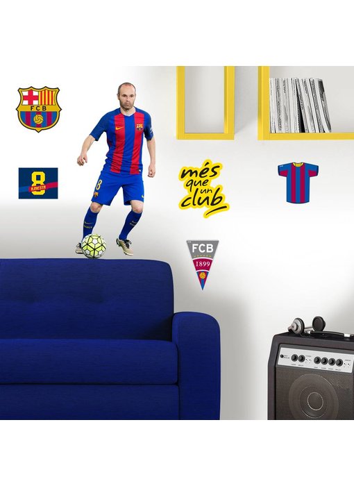 FC Barcelona Wall Sticker 70x50cm Iniesta