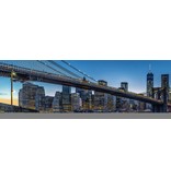 Fotobehang - Blaue Stunde in New York City - 366 x 127 cm - Multi