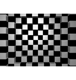 Fotobehang - Black + White Squares - 366 x 254 cm - Multi