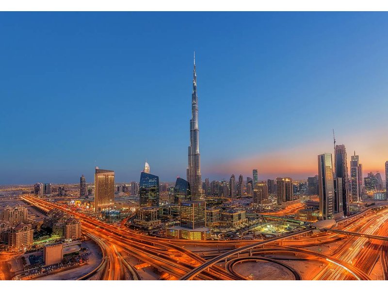 Fotobehang - Burj Khalifa - Gemälde - 366 x 254 cm - Multi