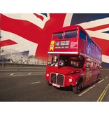 Londen Bus - Fotobehang - 232 x 315 cm - Multi