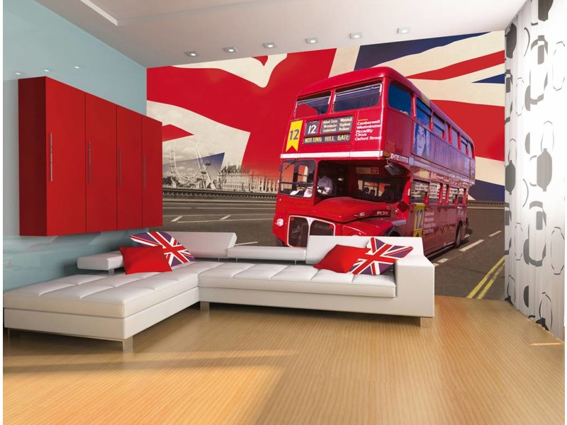 Londen Mural London Bus 232 x 315 cm