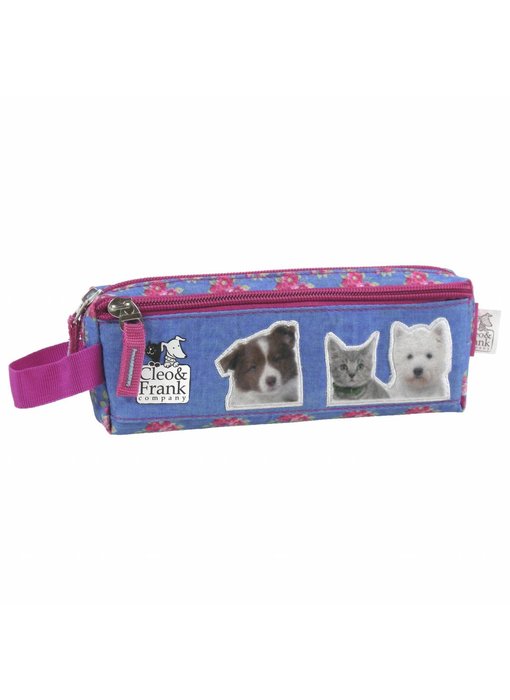Cleo & Frank Pencil Case with 2 zippers