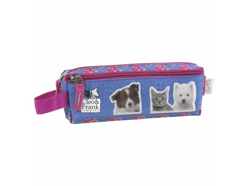 Cleo & Frank - Fall mit zwei Reißverschluss - 20 cm - blau