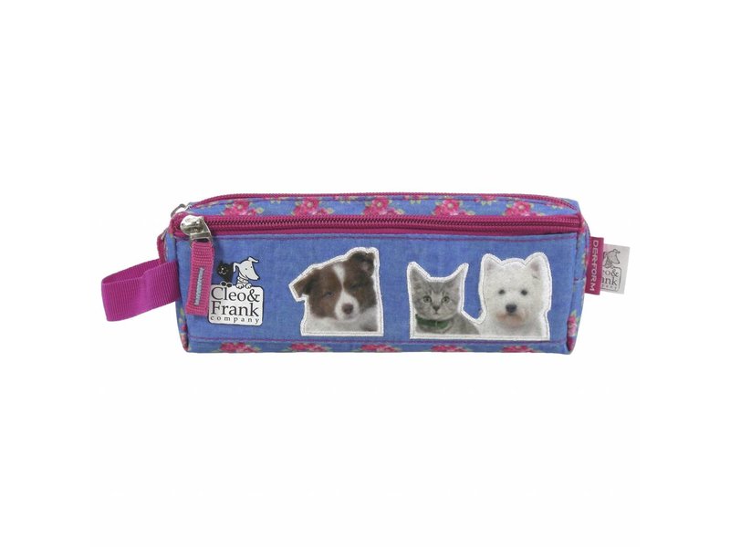 Cleo & Frank - Fall mit zwei Reißverschluss - 20 cm - blau