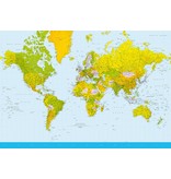 Fotobehang - Map of the World - 366 x 254 cm - Multi