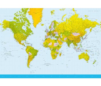 Fotobehang Karte der Welt 366x254 cm