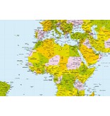 Fotobehang - Map of the World - 366 x 254 cm - Multi