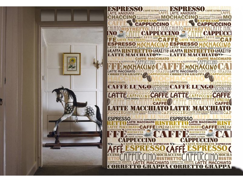 Fotobehang - Cafétéria - 183 x 254 cm - Multi-