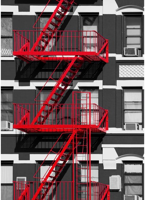 Fotobehang Fire escape 183x254 cm