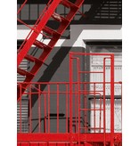 Fotobehang - Feuerleiter - 183 x 254 cm - Multi-