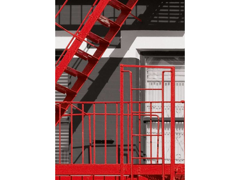 Fotobehang - Fire Escape - 183 x 254 cm - Multi