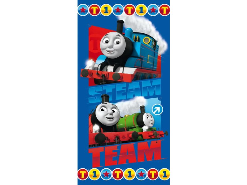 Thomas de Trein Steam Team - Beach Towel - 70 x 140 cm - Blue