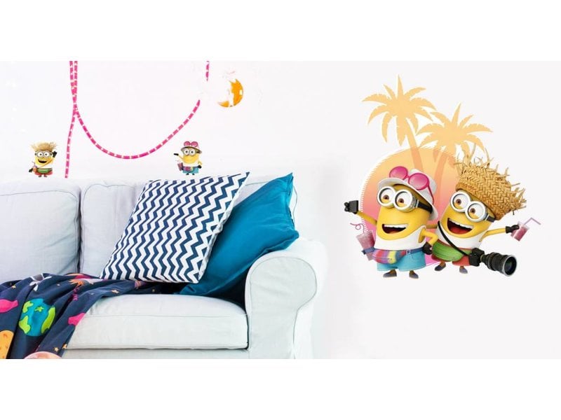 Minions Despicable 3 On vacation - Wall Sticker - Multi