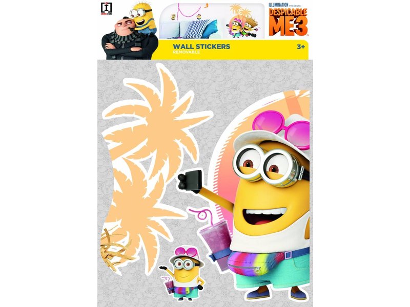 Minions Despicable 3 On vacation - Muursticker - Multi