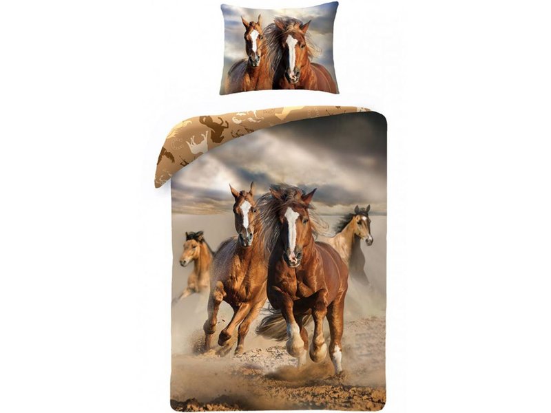 Animal Pictures Horses Duvet Cover Single 140 X 200 Cm