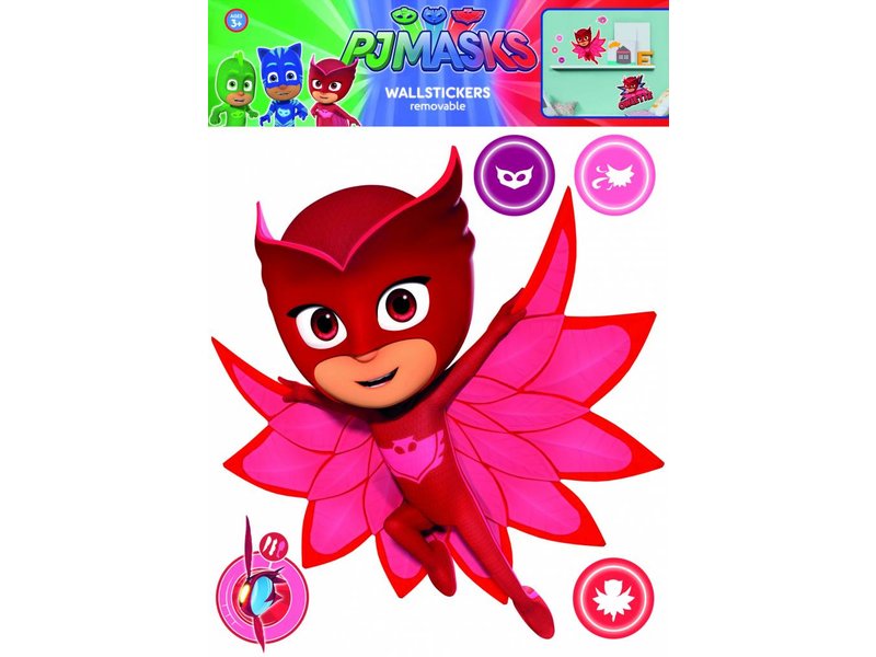 PJ Masks Owlette - Wall Sticker - Rouge