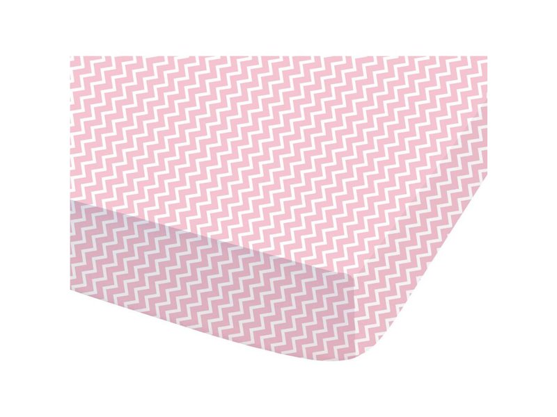 Matt & Rose Flamingo - Hoeslaken - Eenpersoons - 90 x 200 cm - Roze