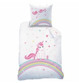 Matt & Rose Licorne - Housse de couette - Seul - 140 x 200 cm - Multi