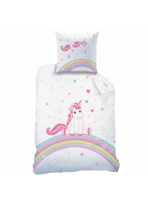 Matt & Rose Housse de couette Licorne 140 x 200 + taie 63x63 cm