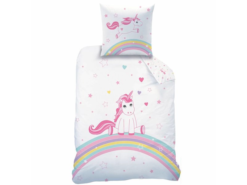 Matt & Rose Licorne - Duvet cover - Single - 140 x 200 cm - Multi