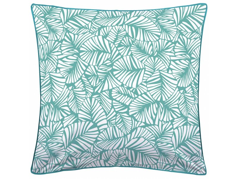 Matt & Rose Tendance Oasis - Bettbezug - Einzelbetten - 240 x 220 cm - Türkis, weiß - Inklusive 2 Kissenbezüge